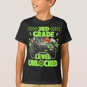 T-shirt Jeu déverrouillé de 3e année Premier jour de l'éco
