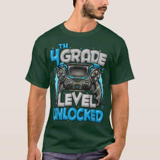 T-shirt Jeu déverrouillé de 4e année en 4e année Retour à