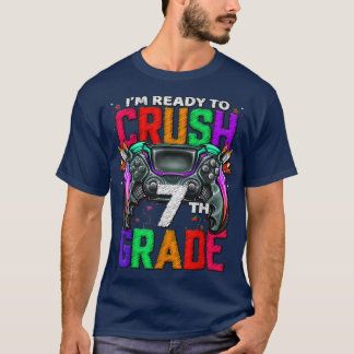 T-shirt Jeu déverrouillé de 7e année en 7e année Retour à