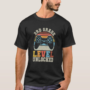 T-shirt Jeu Déverrouillé De Troisième Année 1Er Jour De L'