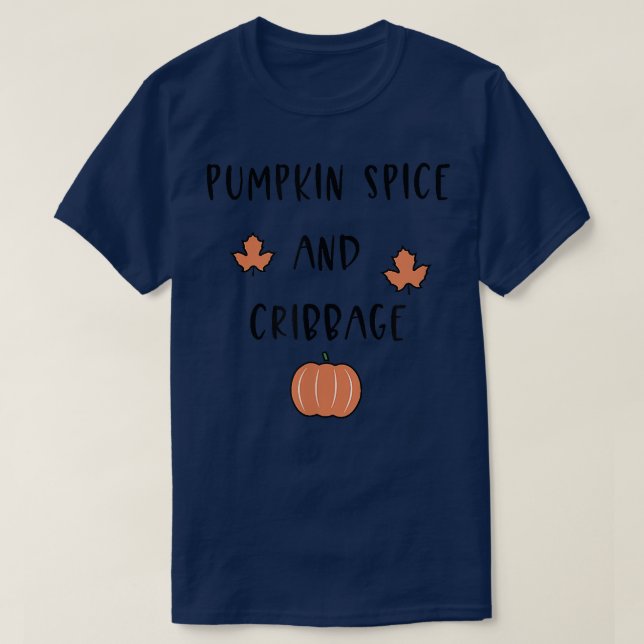 T-shirt Jeu d'Halloween citrouille Spice et Cribbage Card (Design devant)