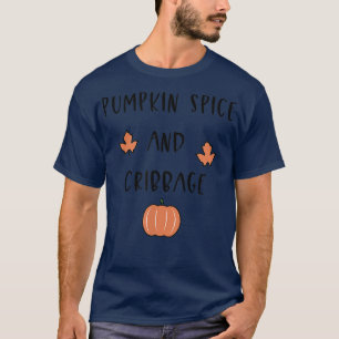 T-shirt Jeu d'Halloween citrouille Spice et Cribbage Card