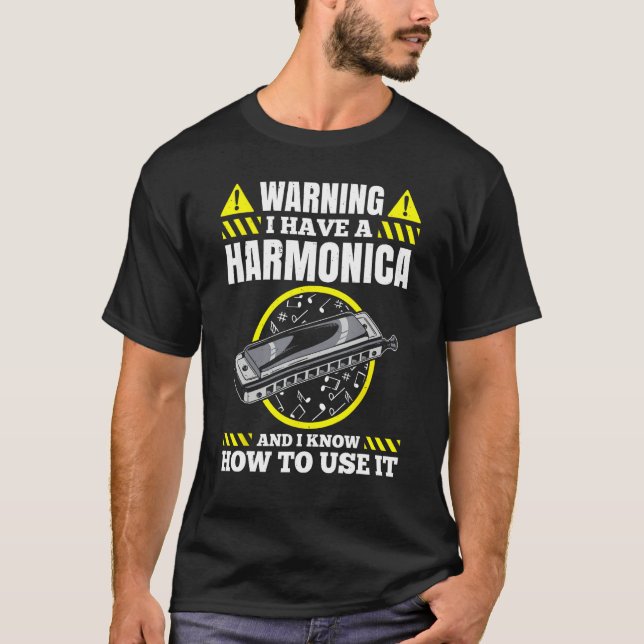 T-shirt Jeu d'harmonica pour joueur d'harmonica Harmonica  (Devant)