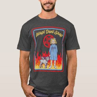 T-shirt Jeu d'horreur pour enfants vintage Adoptez Ne fait