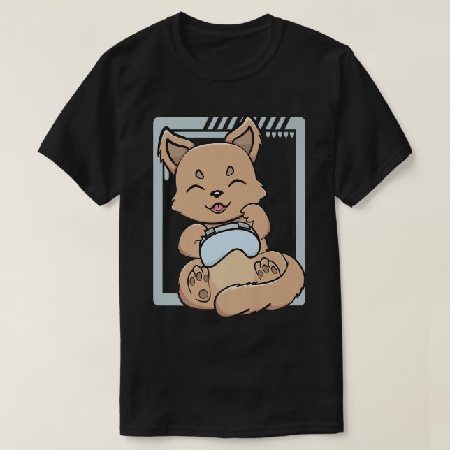 T-shirt Jeu Dingo Jouer Vidéo Jeu Lover Cute Chibi A (Design devant)