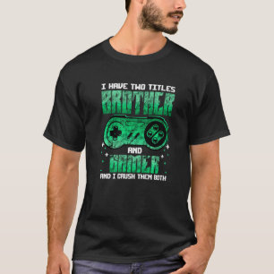 T-shirt Jeu Drôle Pour Les Garçons Frère Son Vidéo Gamer V