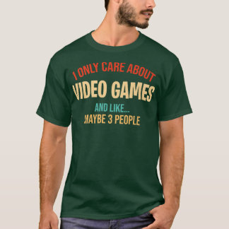 T-shirt Jeu Drôle Pour Les Hommes Je Ne Me Soucie Que Du J
