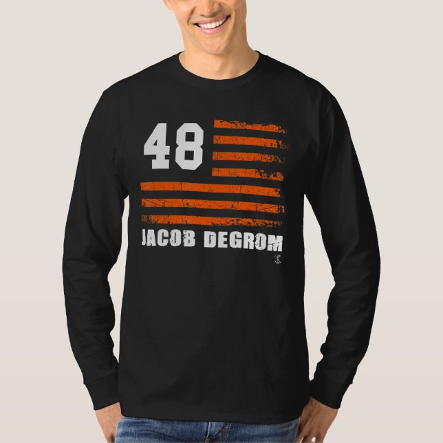 T-shirt Jeu du drapeau Vintage Jacob Degrom (Devant)