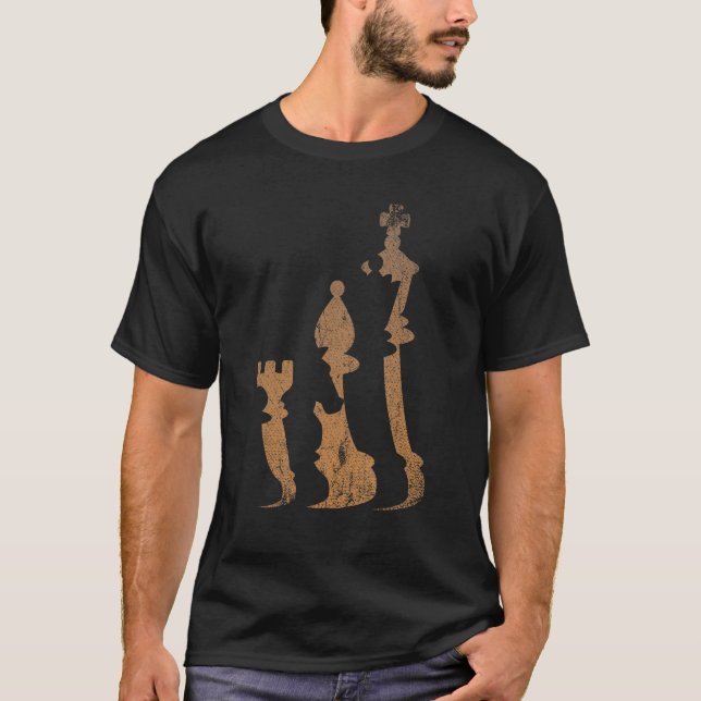 T-shirt Jeu du grand maître d'échecs Pièces d'échecs mat d (Devant)