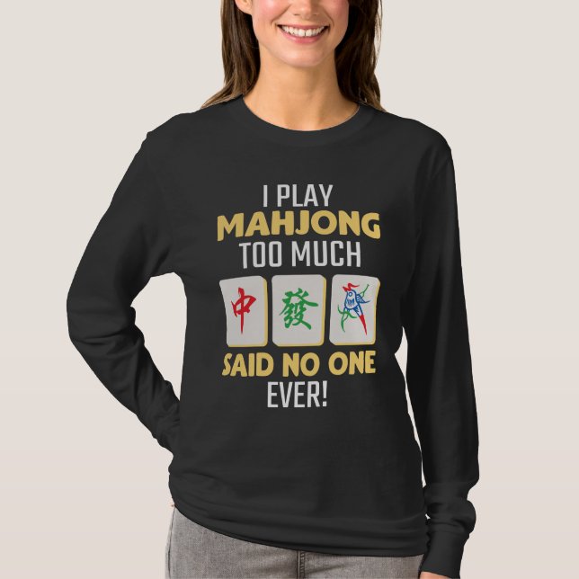 T-shirt Jeu du jeu de société Mahjong Gamer Chine Japon Ma (Devant)