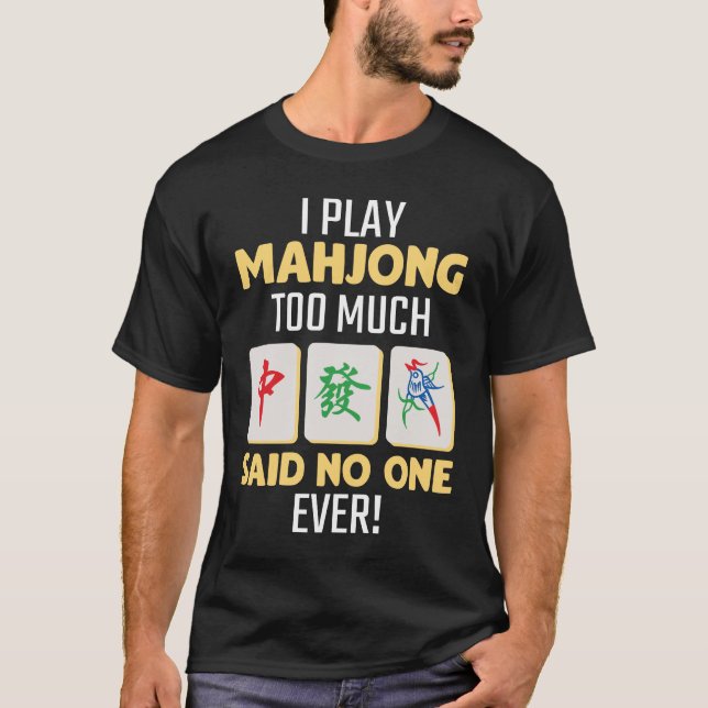 T-shirt Jeu du jeu de société Mahjong Gamer Chine Japon Ma (Devant)