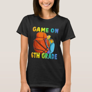 T-shirt Jeu En 6E Année Premier Jour De L'École Basketball