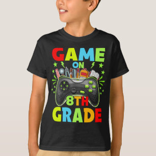 T-shirt Jeu En 8E Année De Retour À L'École Déverrouillé
