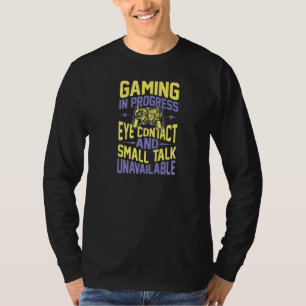 T-shirt Jeu En Cours Contact Oeil Et Petite Discussion