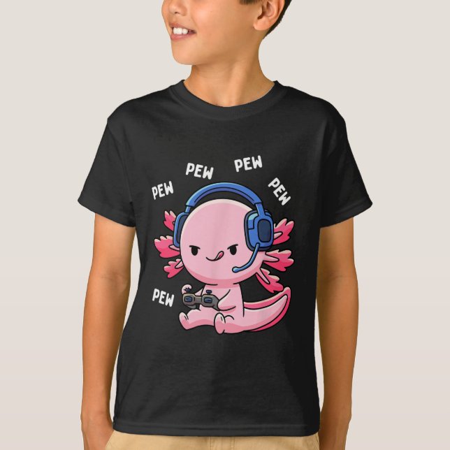 T-shirt Jeu Enfants Garçons Filles Anime Vidéo Jeu Pew Gam (Devant)