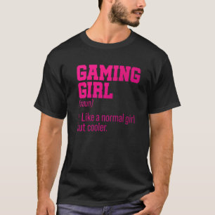 T-shirt Jeu Girl Noun Définition Console contrôleur Vid