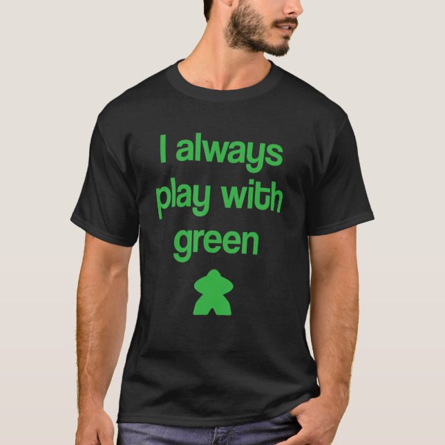 T-shirt Jeu Green Meeple Board (Devant)