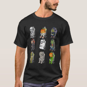 T-shirt Jeu Halloween Skeleton Vampire Gamer Zombie