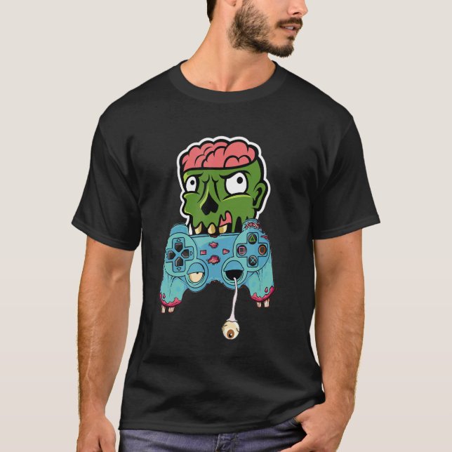 T-shirt Jeu Halloween Zombie Scary Garçons (Devant)