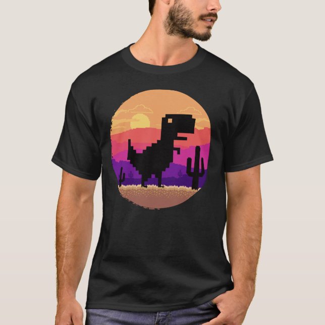 T-shirt jeu hors ligne T-rex (Devant)