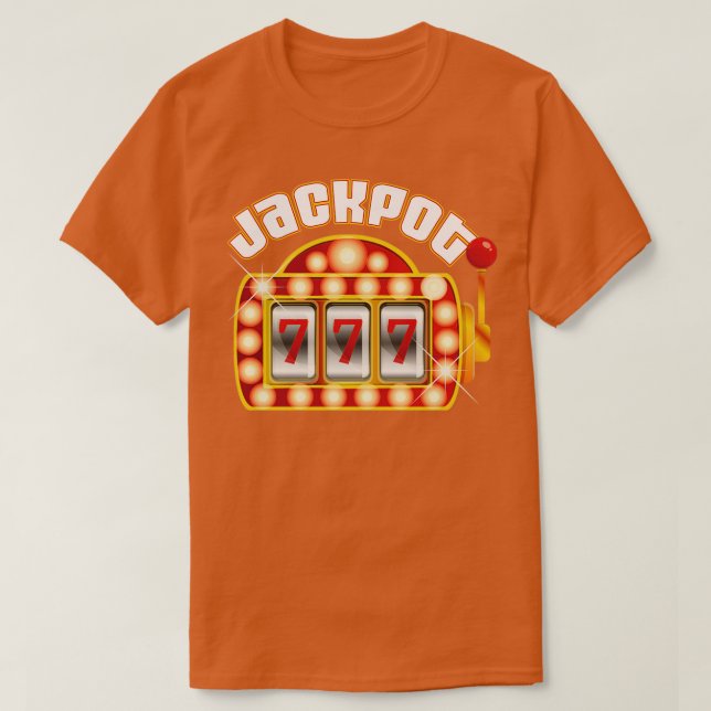 T-shirt Jeu Jackpot Gambling Gambler Machine à fente (Design devant)