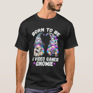 T-shirt Jeu Jardin Gnome Pour Gardener - Né Pour Être Un V