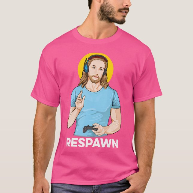 T-shirt Jeu Jésus Respecté Christian Gamer Jesus Vidéo G (Devant)
