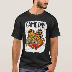 T-shirt Jeu Jour Avec Leopard Coeur Football Maman Bleache