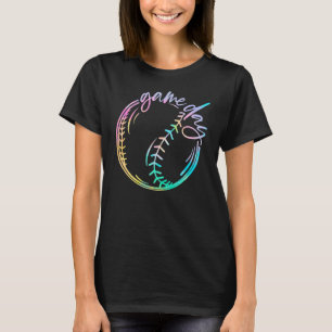T-shirt Jeu Jour Baseball Baseball Vie Softball Vie Maman