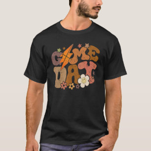 T-shirt Jeu jour rétro basket-ball éclair boulon de basket
