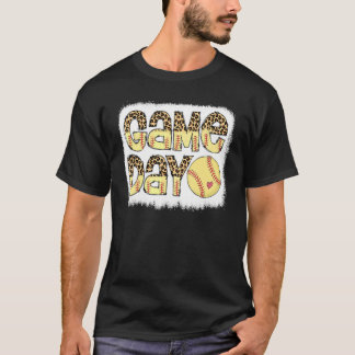 T-shirt Jeu Jour Softball Jour Cheetah Leopard Jeu D