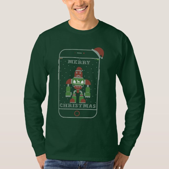 T-shirt Jeu joyeux Noël Santa (Devant)