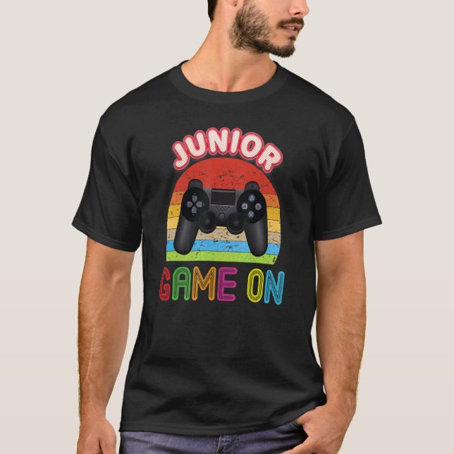 T-shirt Jeu Junior Sur Console Vidéo Retour À L'École Enfa (Devant)