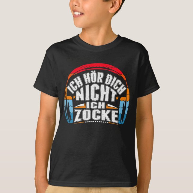 T-shirt Jeu Kopfhörer Gamer Spruch Videospieler Zocken (Devant)