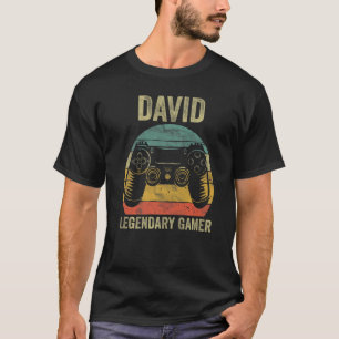 T-shirt Jeu légendaire Personnalisé David Nom Vidéo Gam