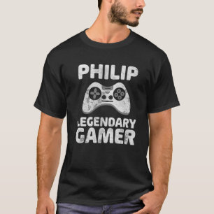 T-shirt Jeu légendaire Personnalisé Philip Nom Vidéo Gam