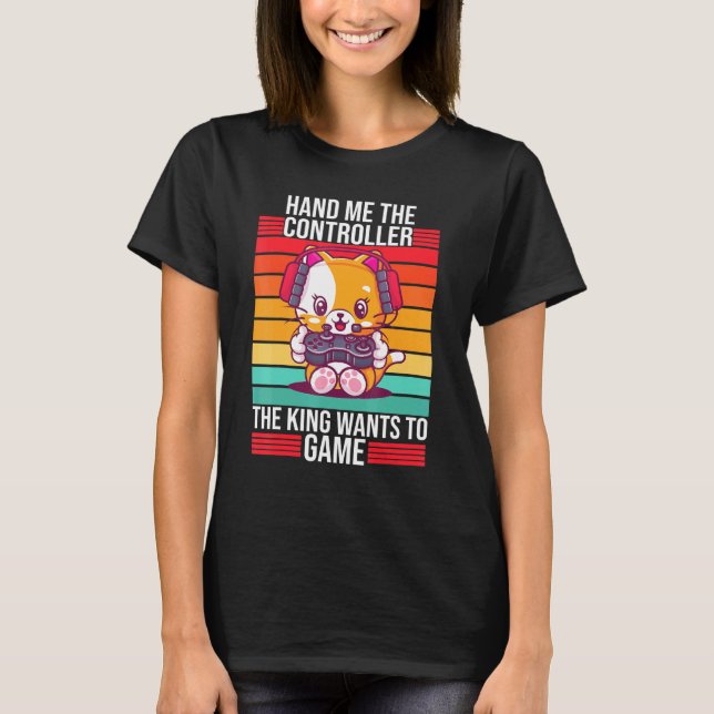 T-shirt Jeu Mains Moi Le Contrôleur King Ps5 Console Gam (Devant)