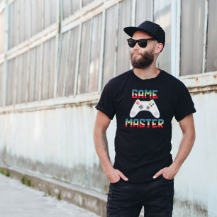 T-shirt Jeu Maître Gamer Papa Fête des pères Hommes Noir