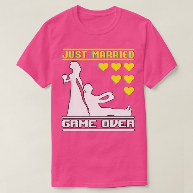 T-shirt Jeu Marié juste marié c'est fini (Design devant)