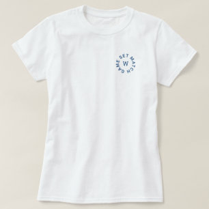 T-shirt Jeu Match Monogramme bleu femmes Tennis Blancs