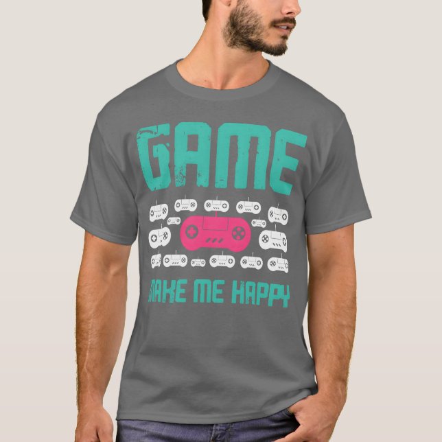 T-shirt Jeu Me rendre heureux rétro (Devant)