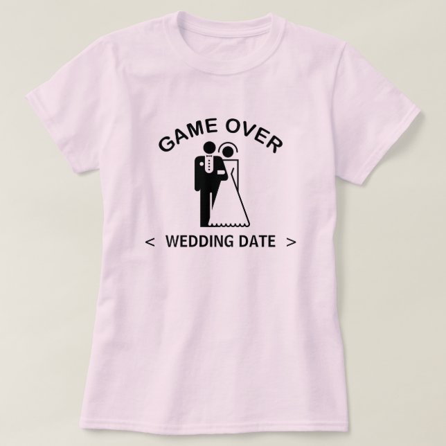 T-shirt Jeu Over (Date Mariage) (Design devant)