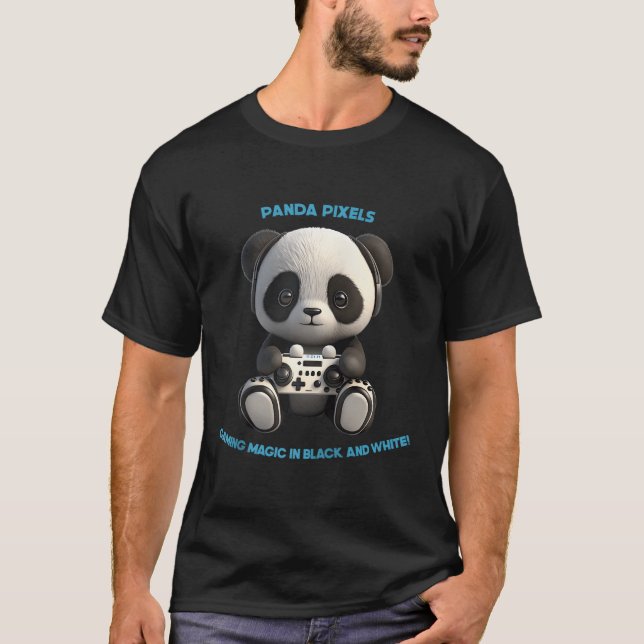 T-shirt Jeu Panda Kawaii Gamer Panda Baseball (Devant)