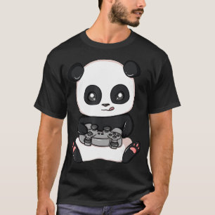 T-shirt Jeu Panda Pew Joueur Jouer Jeux Vidéo Tee