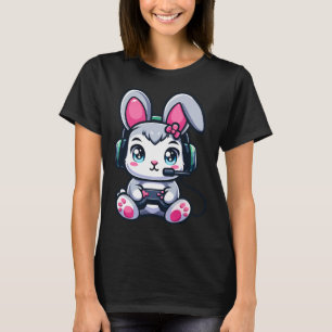 T-shirt Jeu Pâques Bunny mignon gamer fille 1