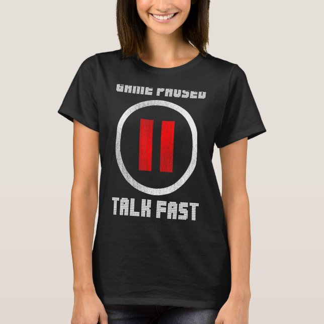 T-shirt Jeu Pause Parler Fast Contrôleur Jeu Pc Vidéo G (Devant)