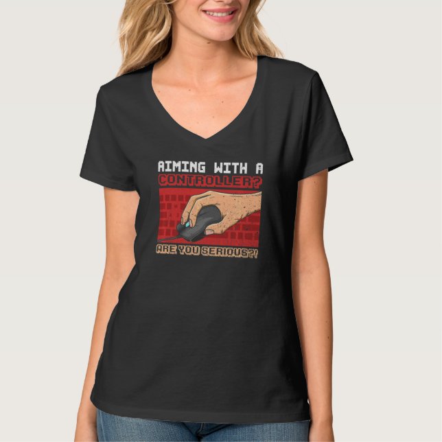 T-shirt Jeu Pc Pour Un Joueur Ordinateur (Devant)