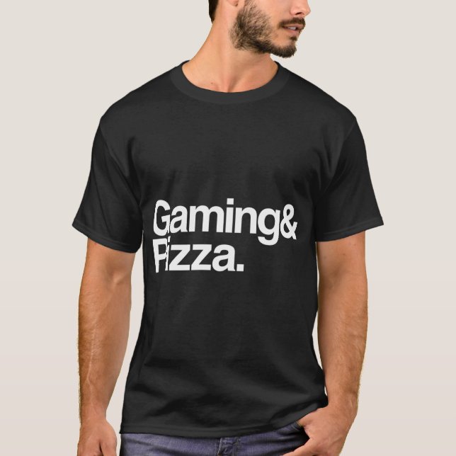 T-shirt Jeu Pizza Vidéo Gamer Boyfriend (Devant)