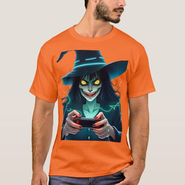 T-shirt Jeu PlayStation Halloween - PS5 Éffrayant (Devant)