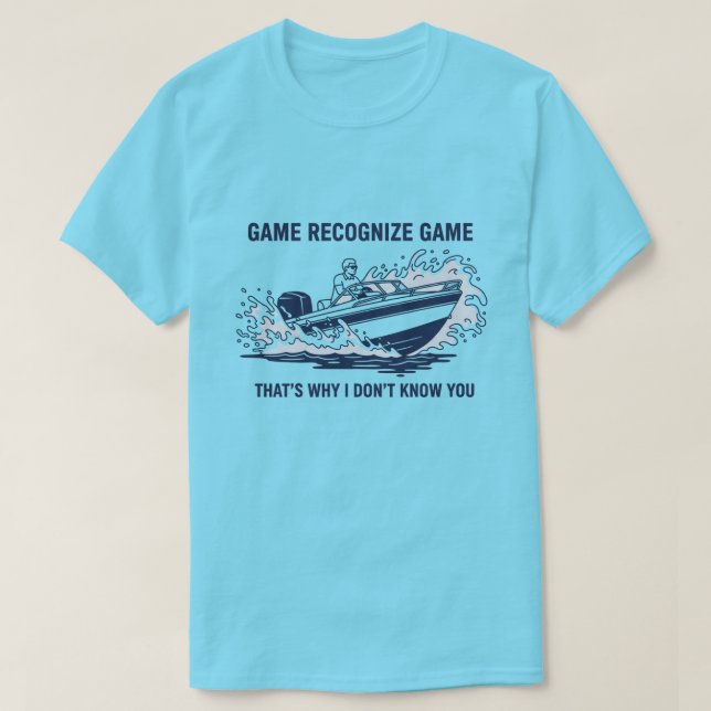 T-shirt Jeu Reconnaît Jeu Bateau Pêche Graphique (Design devant)